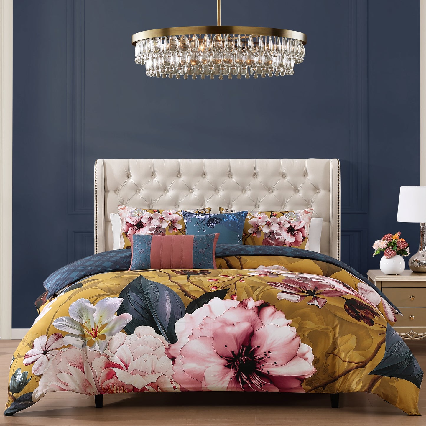 Bebejan Golden Bounty 5 Piece Reversible Comforter Set-1