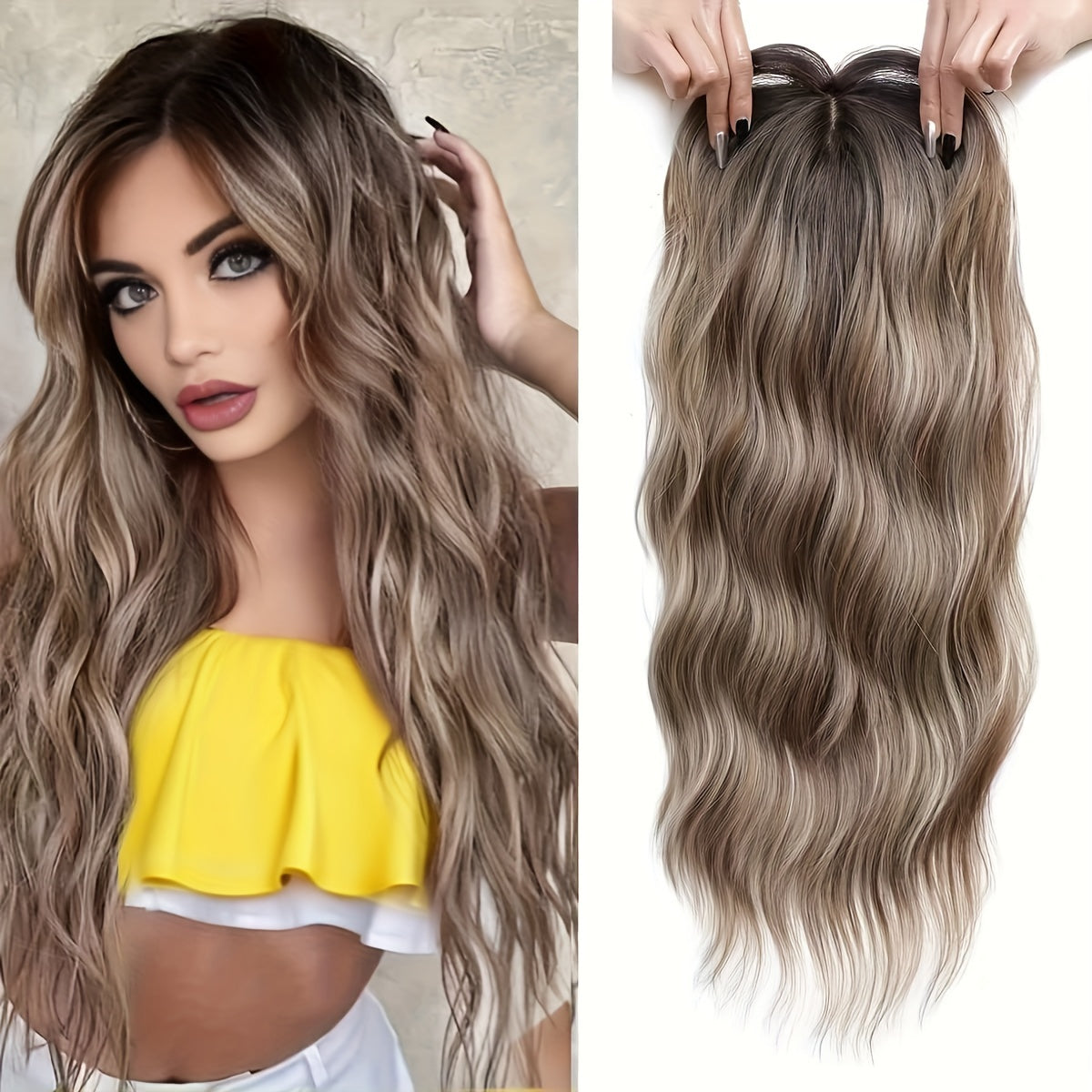 Gradient Blonde Synthetic Wig-2