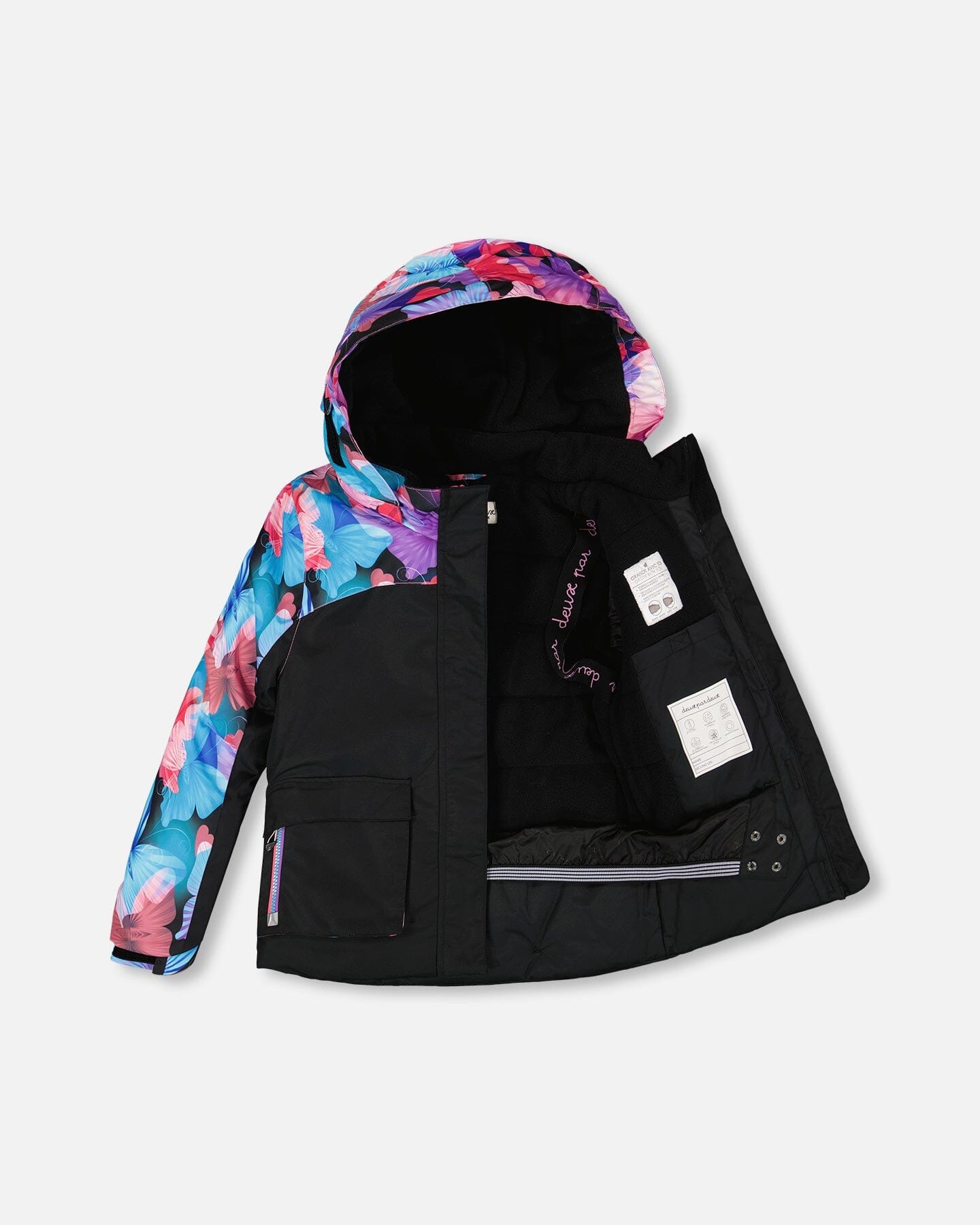 Two-Piece Play Snowsuit Black Butterfly Print-2