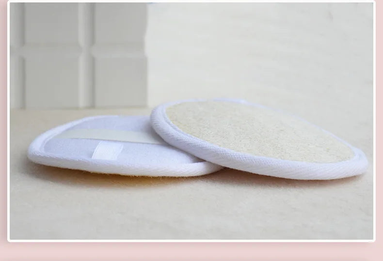 Natural Loofah Body Bath Brush - Reusable Exfoliating Scrubber with Soft Bristles Loofah Sponge for Face And Body Cleaning
