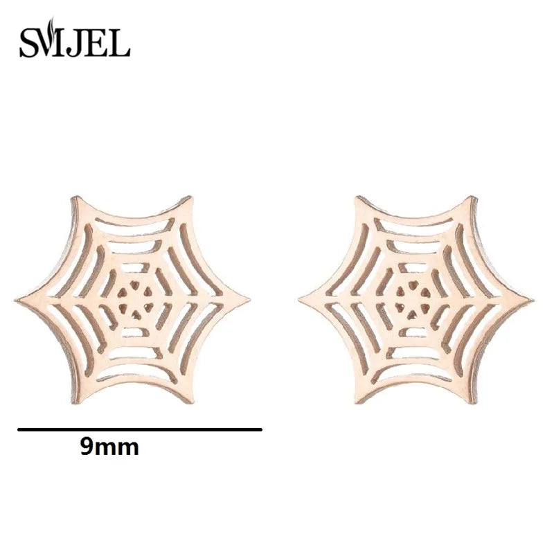Cute Animal Deer Stud Earrings Stainless Steel Small Snowflake Earring for Women Christmas Jewelry pendientes Gifts