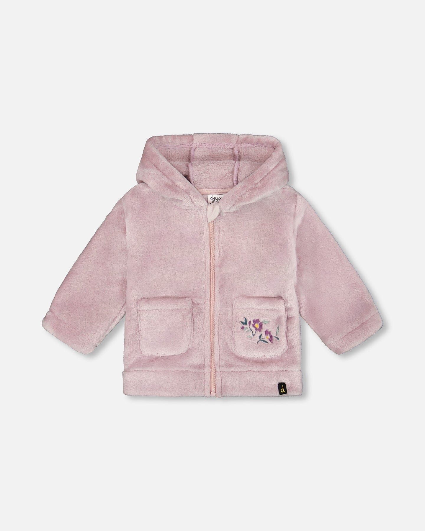Hooded Zip Plush Jacket Neutral Purple-0