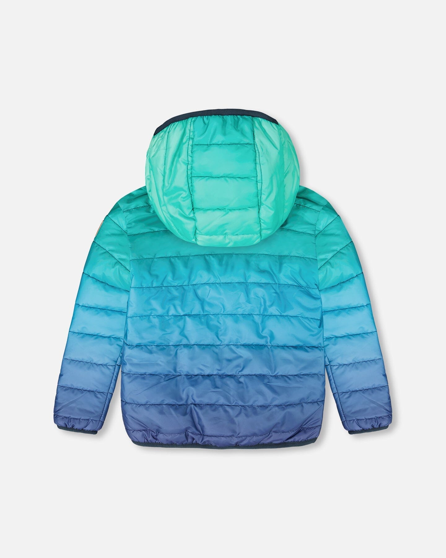 Quilted Mid-Season Jacket Green And Blue Gradient-4
