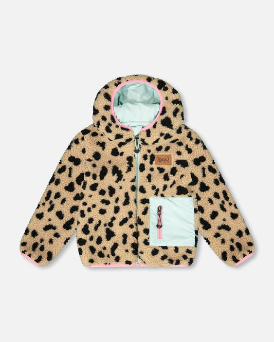 Reversible Mid-Season Sherpa Jacket Leopard-0