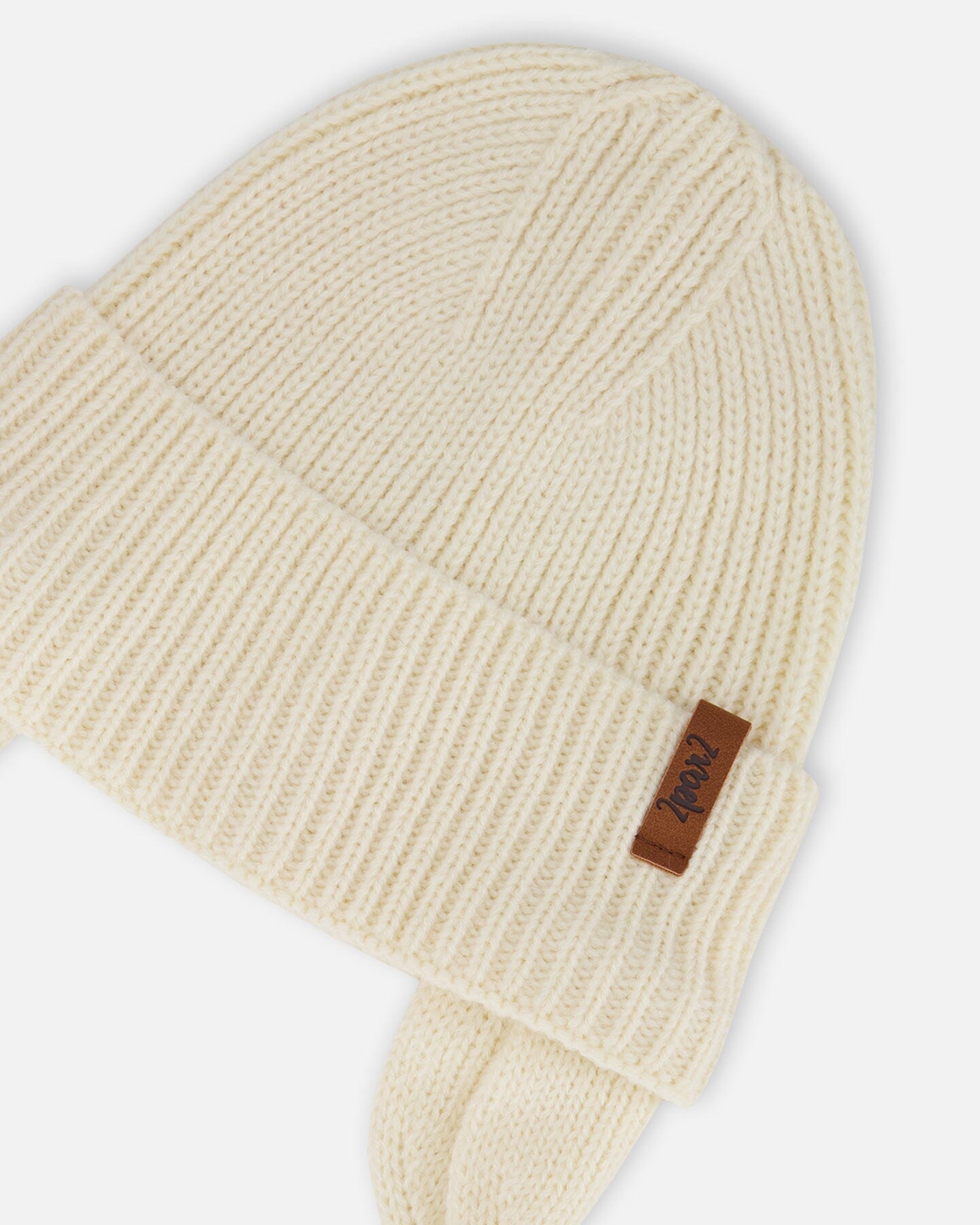 Baby Mid-Season Knit Hat Light Beige-2