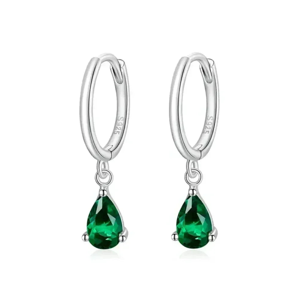 Exquisite Ishwar Water Drop Earrings | 925 Sterling Silver | 4 Colors | Statement Jewelry Sce1018