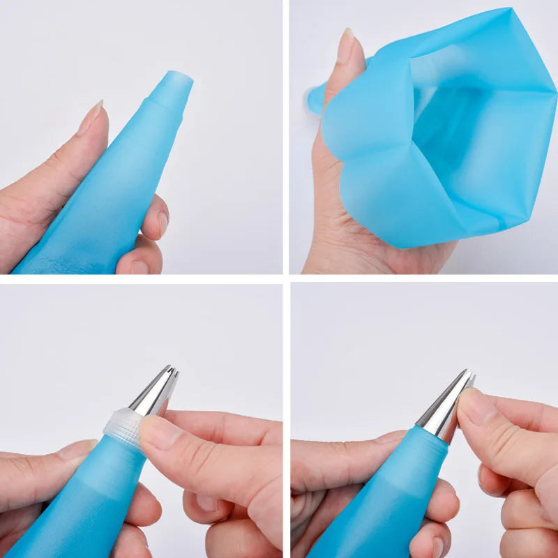 28cm Anti-skid Plastic Cake Turntable Rotating Cake Decorating Tools Pastry Bags Nozzles Set Spatula Kitchen Gadget Sets cozinha