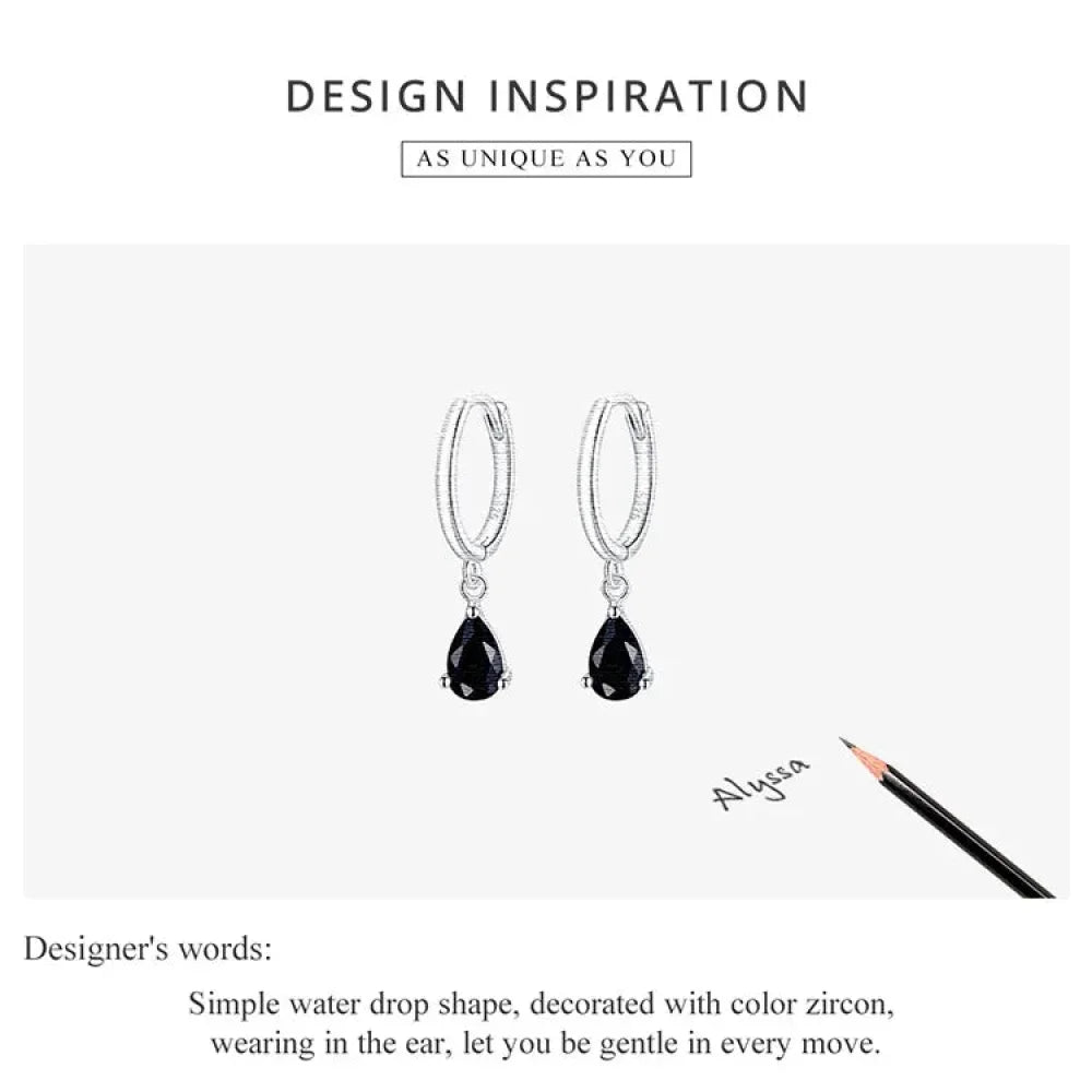 Exquisite Ishwar Water Drop Earrings | 925 Sterling Silver | 4 Colors | Statement Jewelry Sce1018