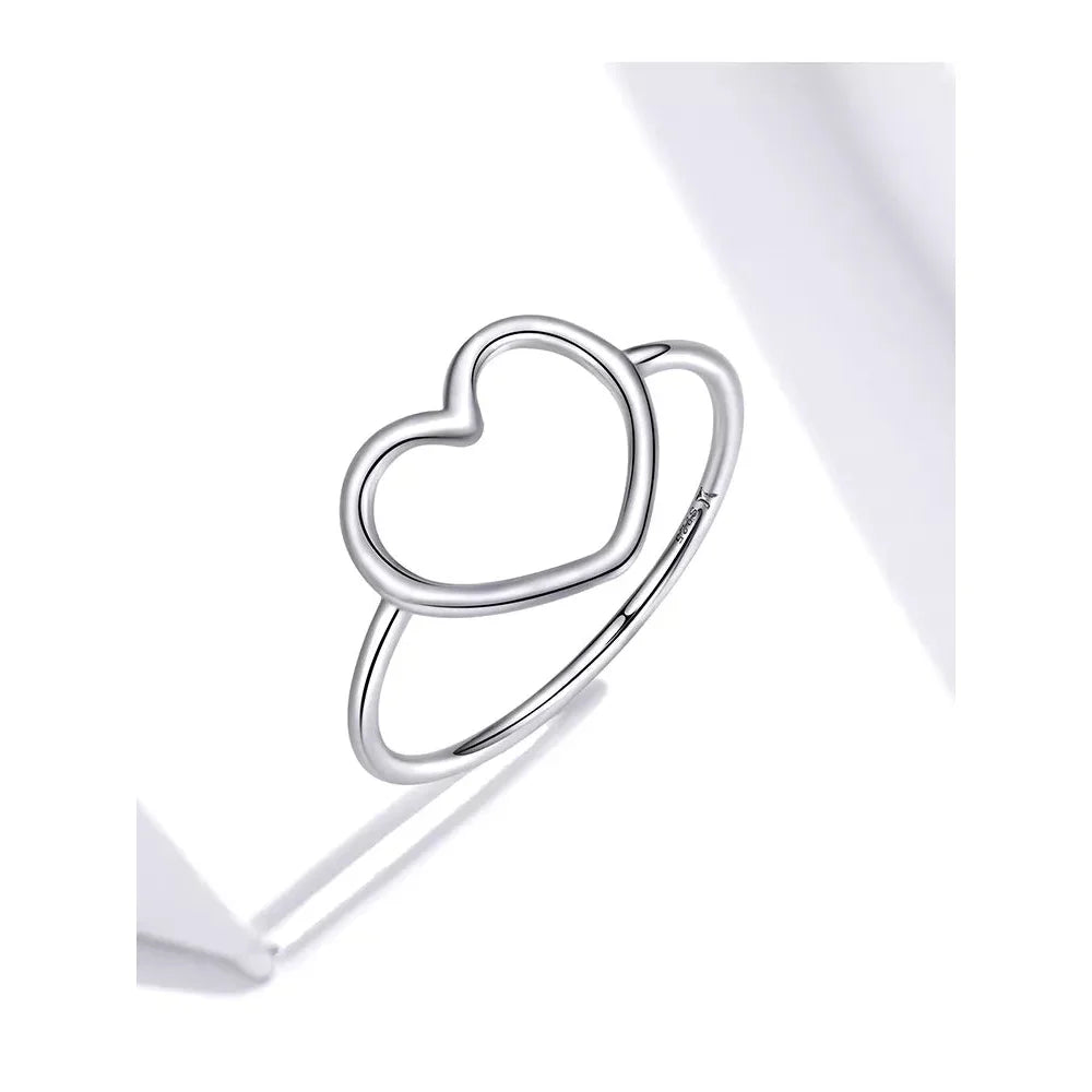 Exquisite 925 Sterling Silver Heart Rings For Women - Romantic Statement Jewelry