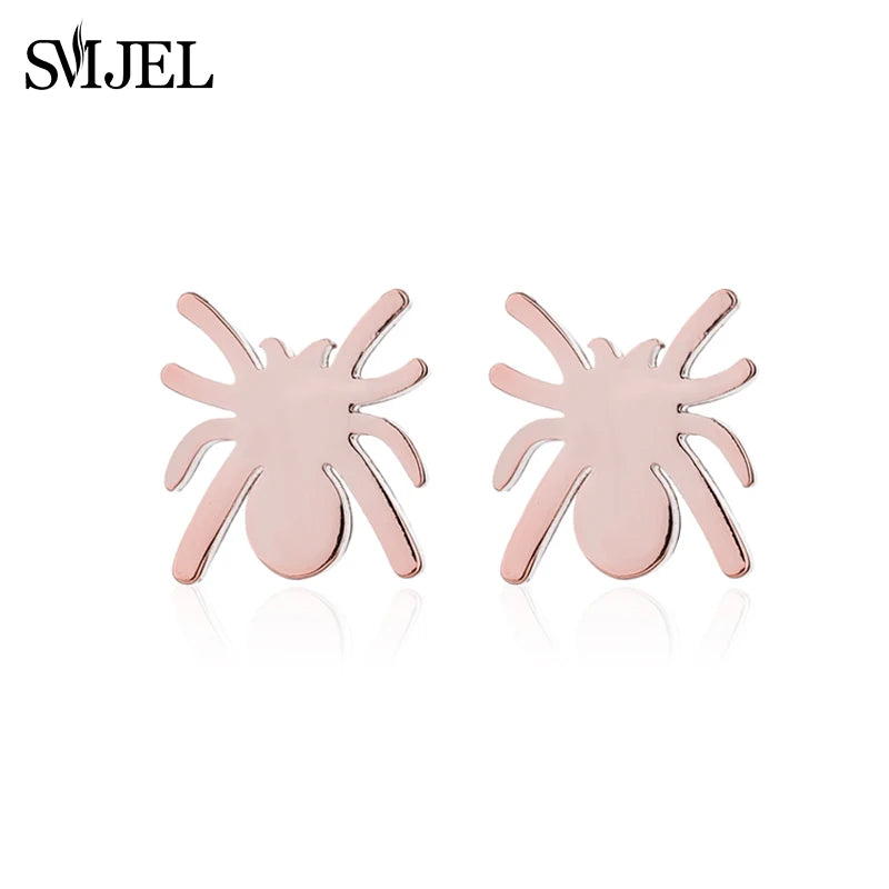 Cute Animal Deer Stud Earrings Stainless Steel Small Snowflake Earring for Women Christmas Jewelry pendientes Gifts