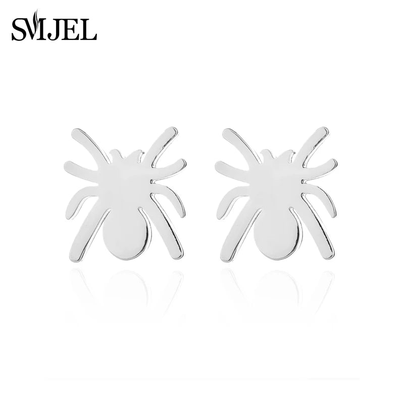 Cute Animal Deer Stud Earrings Stainless Steel Small Snowflake Earring for Women Christmas Jewelry pendientes Gifts