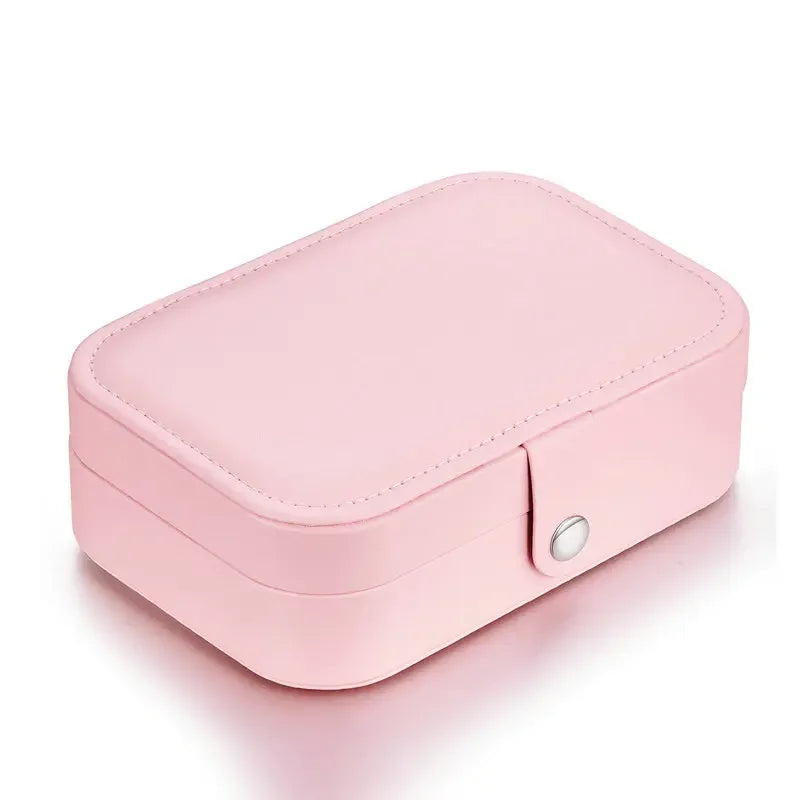 Treasure Keeper: Pink Pu Leather Jewelry Box For Rings, Necklaces & More