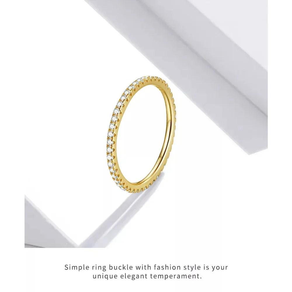 925 Sterling Silver Cz Simulated Diamond Stackable Ring Platinum Plated Eternity Bands For Women