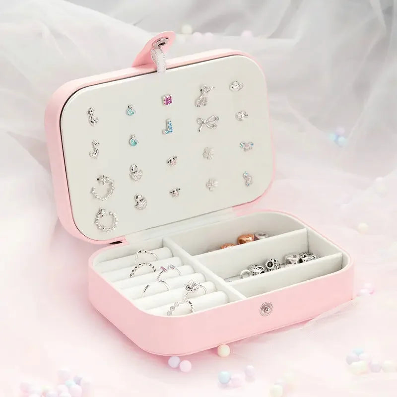 Treasure Keeper: Pink Pu Leather Jewelry Box For Rings, Necklaces & More