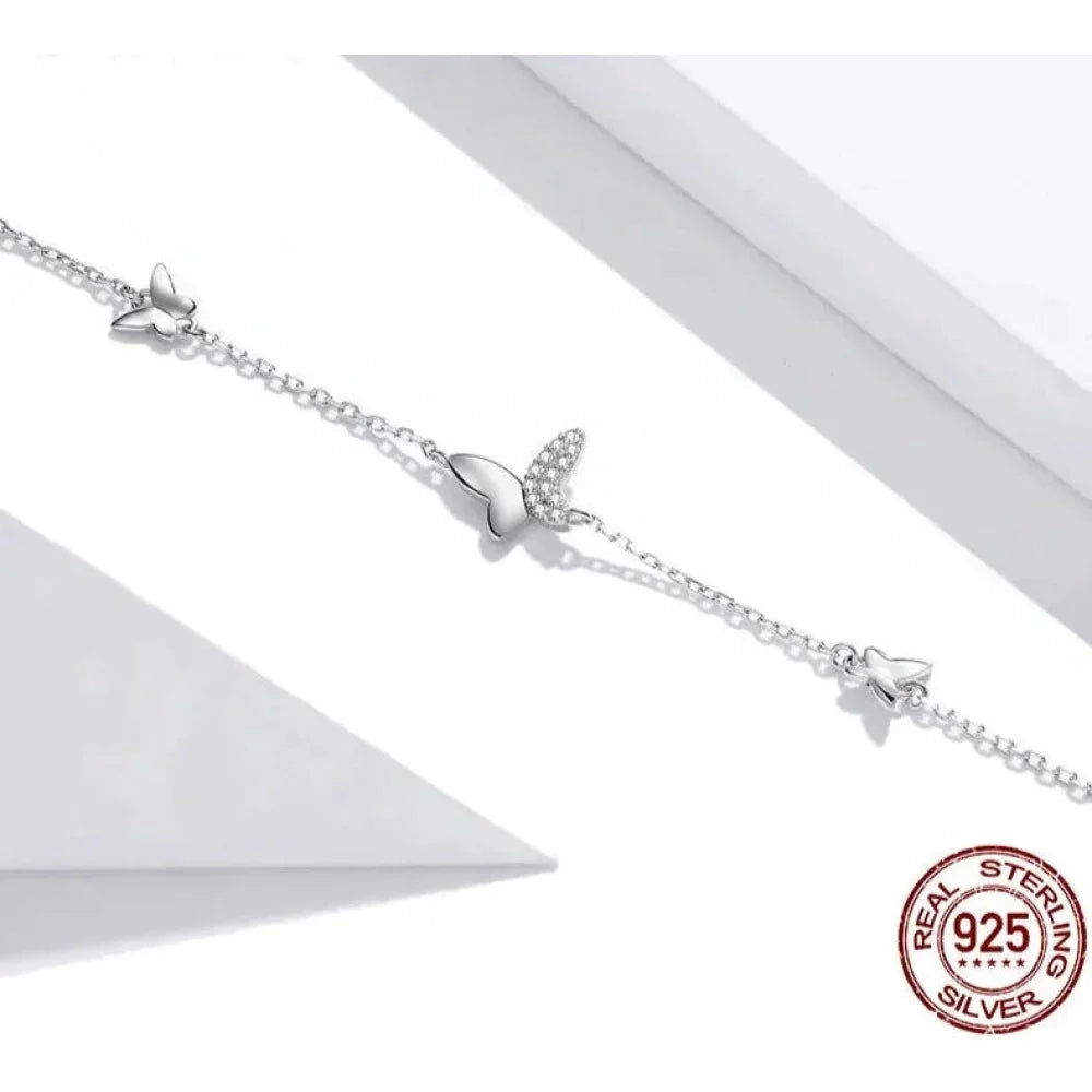 Delicate Sterling Silver Butterfly Bracelet - A Symbol Of Freedom And Transformation