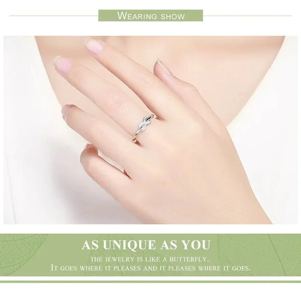 Forever Bound - Sterling Silver Infinity Ring With Cubic Zirconia