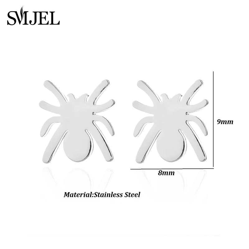 Cute Animal Deer Stud Earrings Stainless Steel Small Snowflake Earring for Women Christmas Jewelry pendientes Gifts