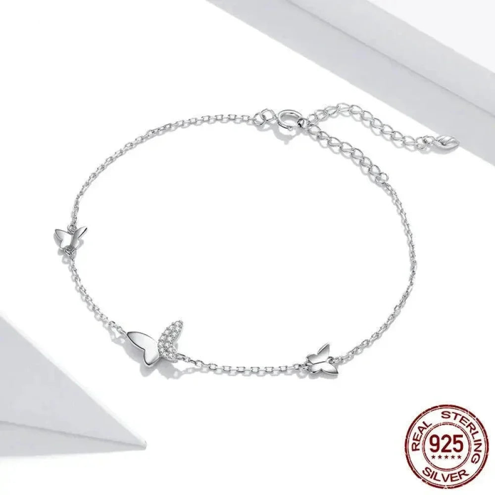 Delicate Sterling Silver Butterfly Bracelet - A Symbol Of Freedom And Transformation