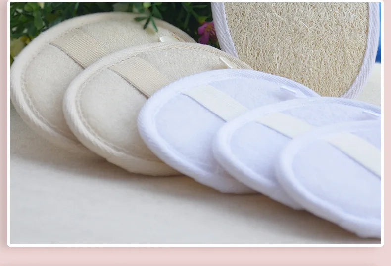 Natural Loofah Body Bath Brush - Reusable Exfoliating Scrubber with Soft Bristles Loofah Sponge for Face And Body Cleaning