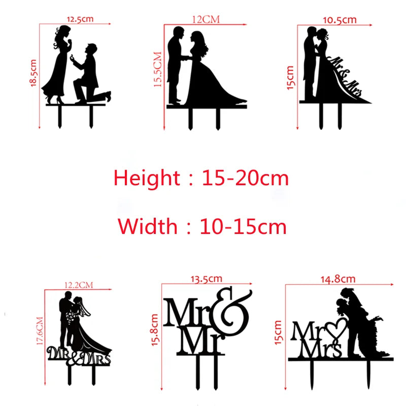 Wedding & Engagement  Birthday Cake Topper ,   Bride & Groom  Boy & Girl   Party  Anniversary