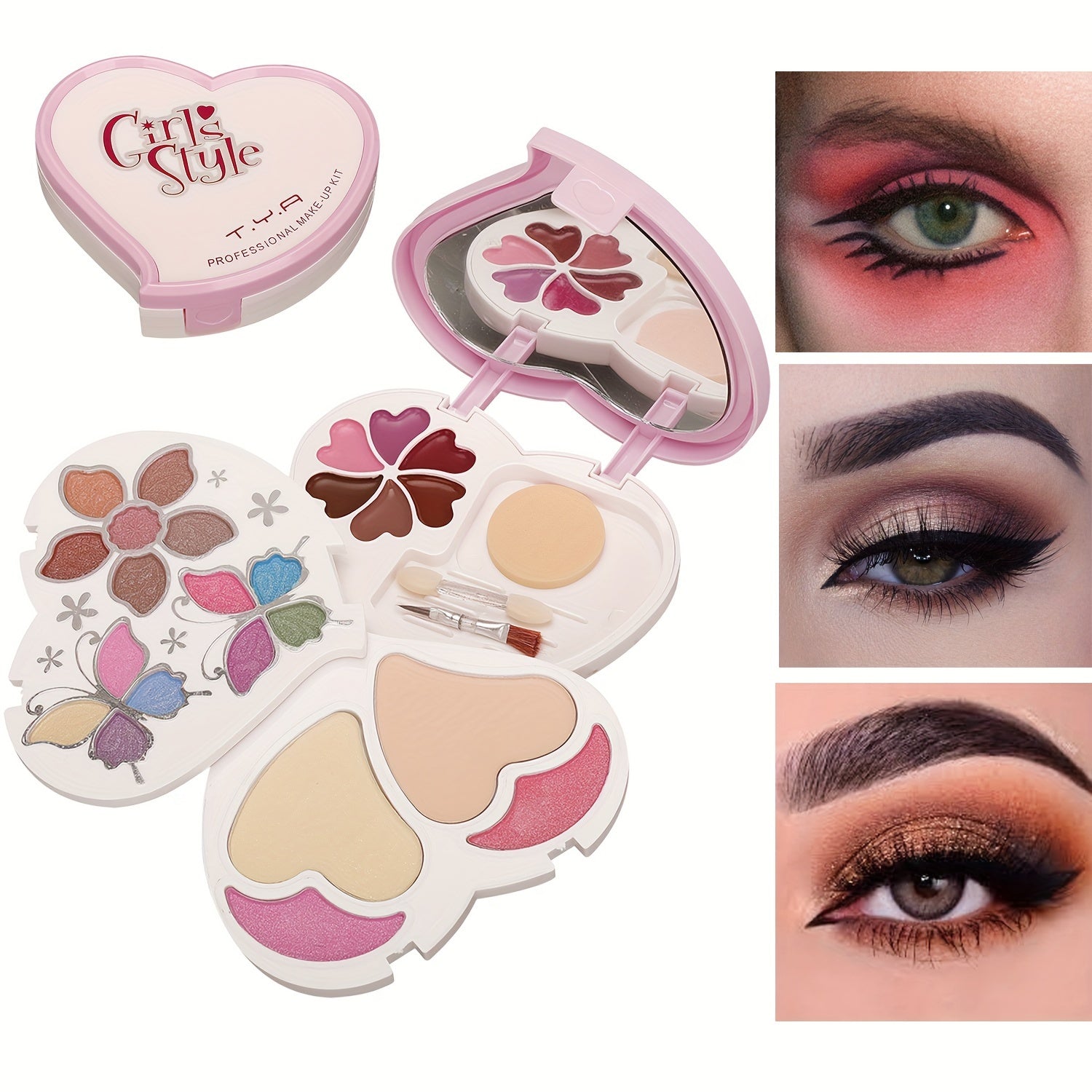 Heart-Shaped Makeup Palette Set-1