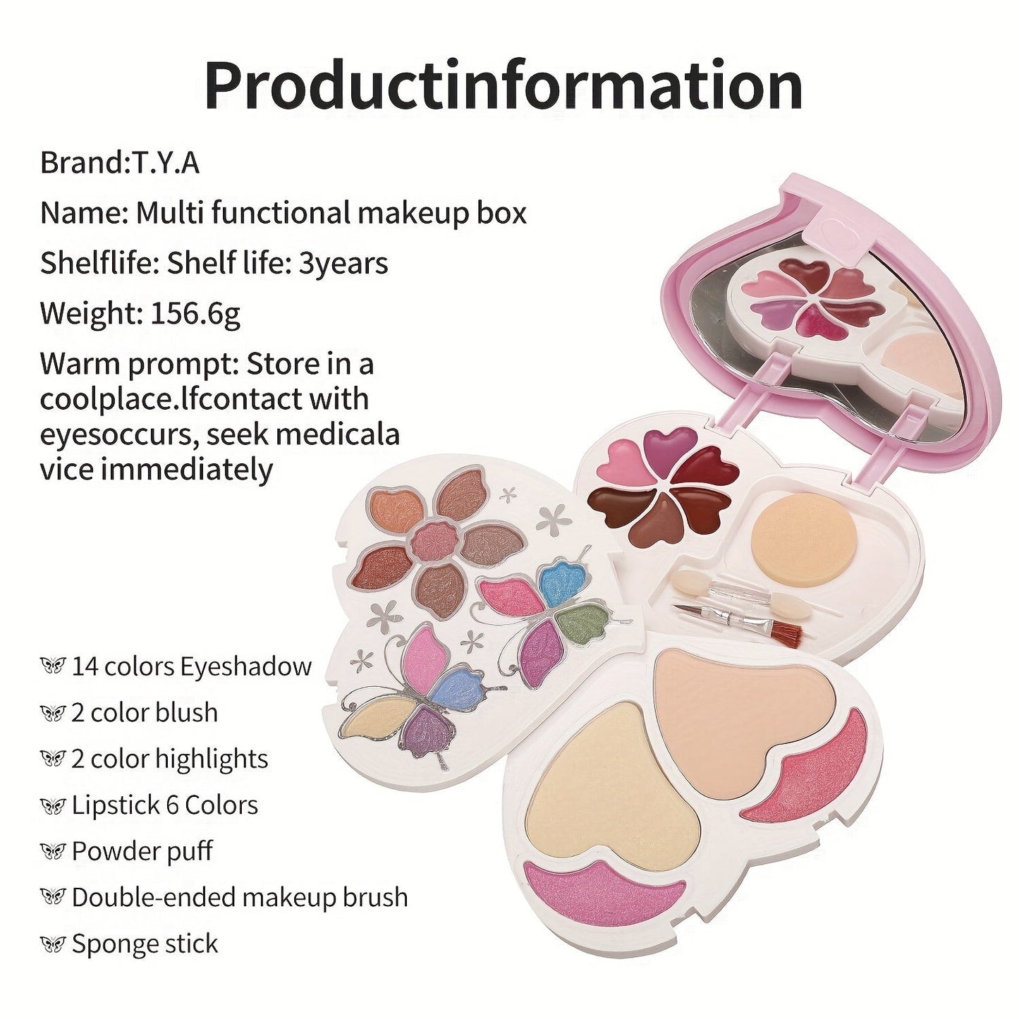 Heart-Shaped Makeup Palette Set-4