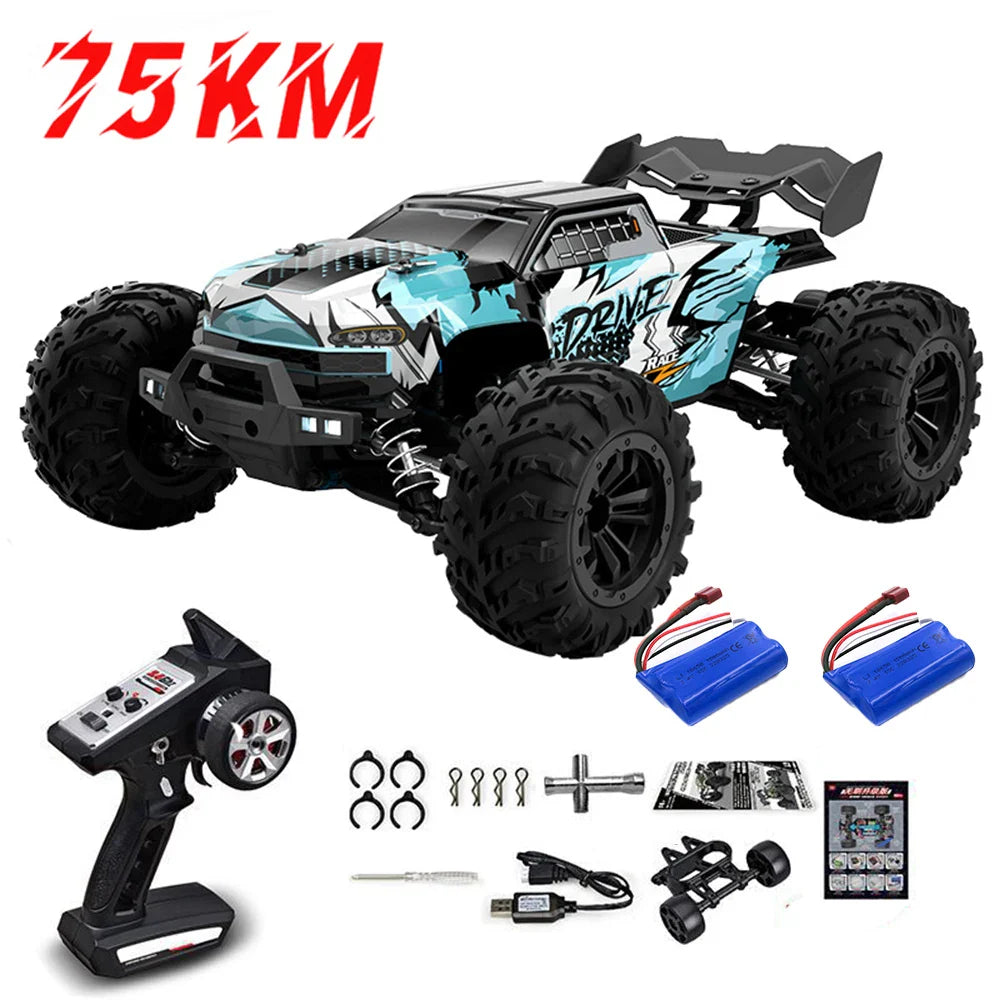 High-Speed 1:16 4WD RC Drift Monster Truck with LED for Kids-0