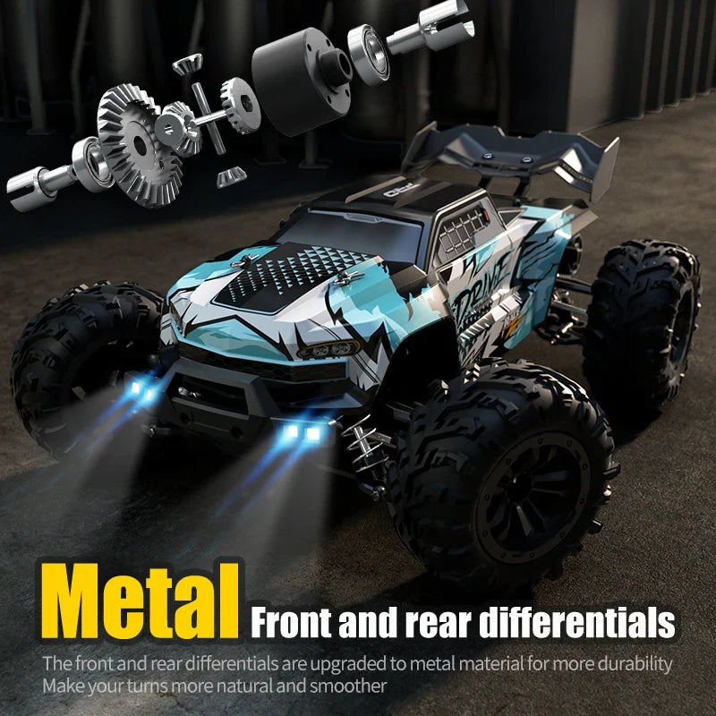 High-Speed 1:16 4WD RC Drift Monster Truck with LED for Kids-2