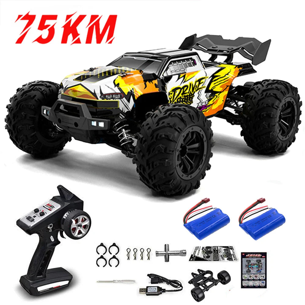High-Speed 1:16 4WD RC Drift Monster Truck with LED for Kids-5