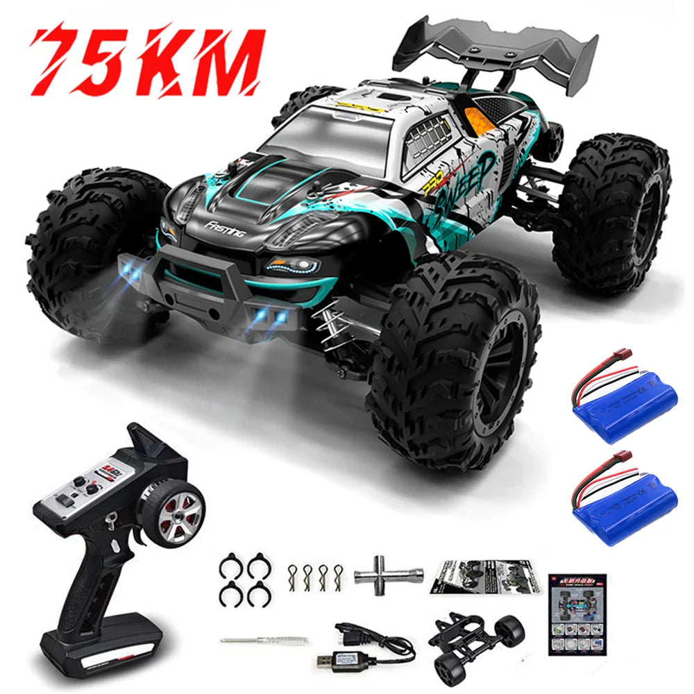 High-Speed 1:16 4WD RC Drift Monster Truck with LED for Kids-15