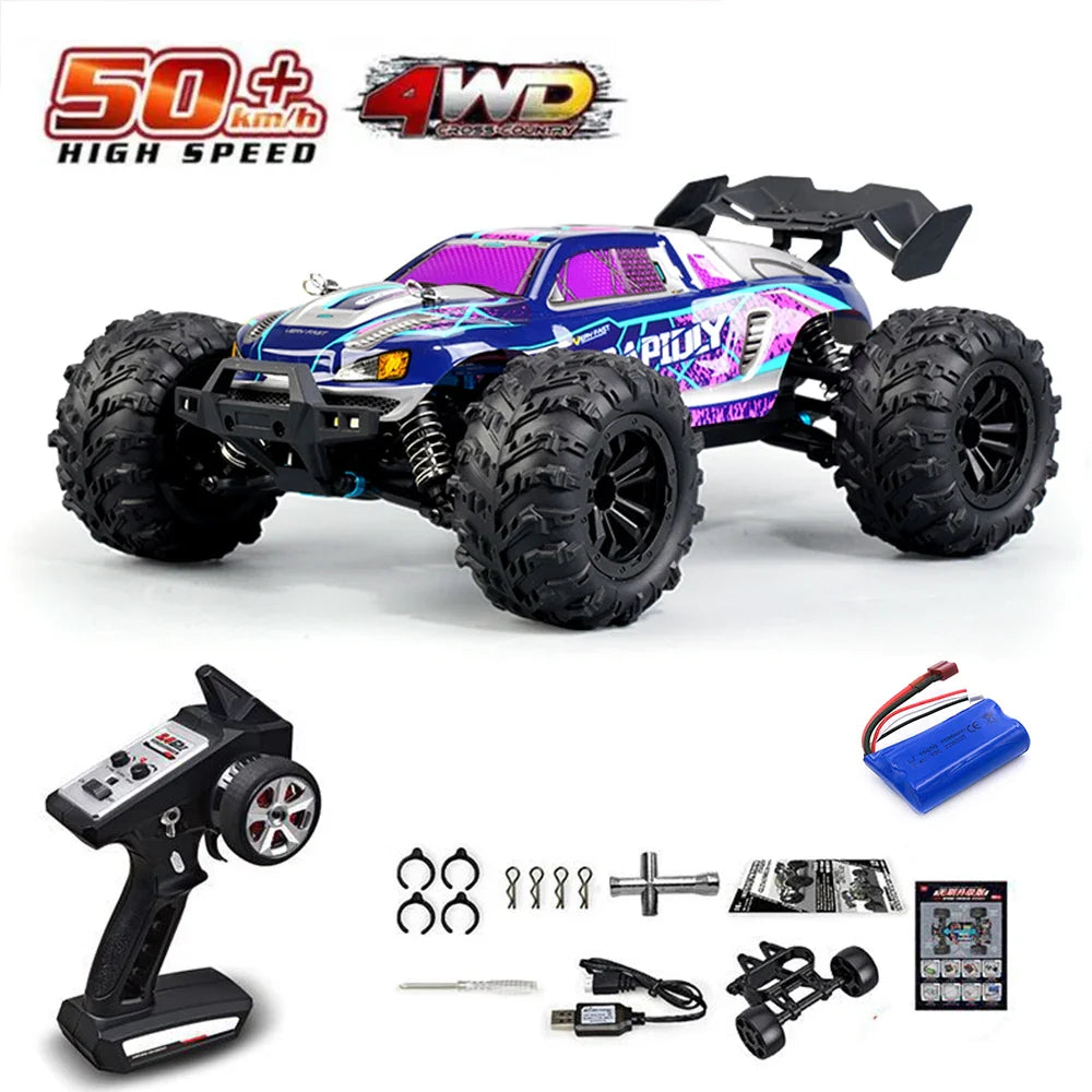 High-Speed 1:16 4WD RC Drift Monster Truck with LED for Kids-20