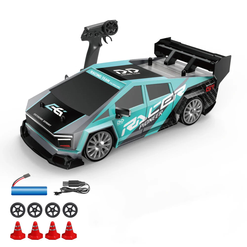 High-Speed 1:24 RC Mustang Drift Car with Remote & Replaceable Tires-9