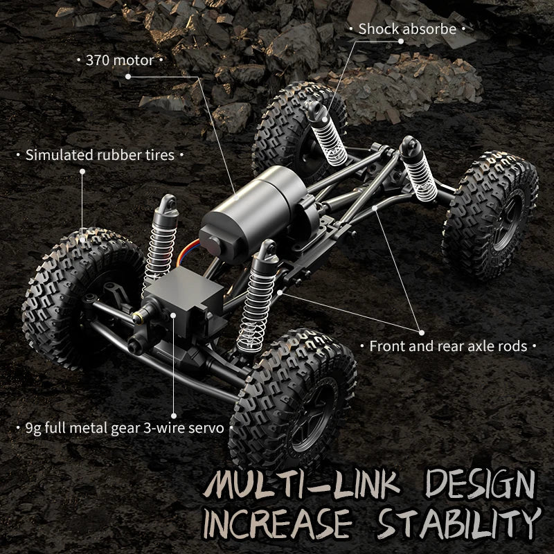 High-Speed LED Off-Road RC Climbing Car for Kids-4
