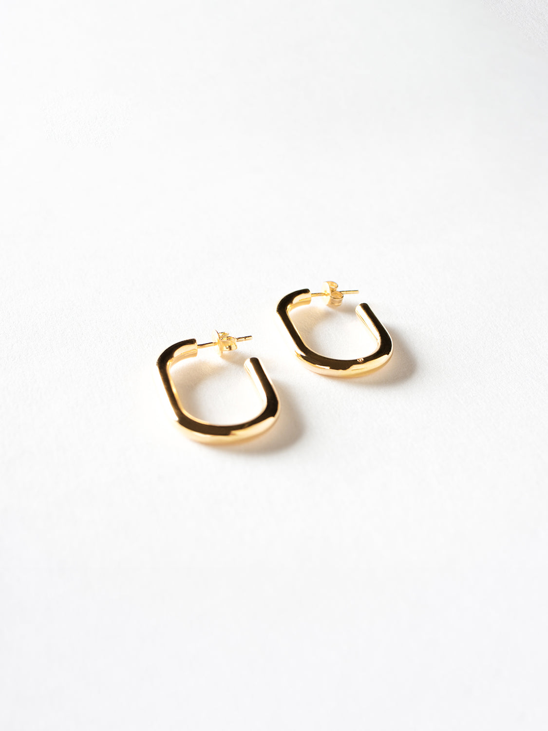 Oval Hoop Earrings-3