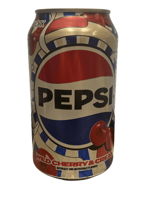 Pepsi Wild Cherry & Cream Soda Can 355ML - New York Edition - U.S Edition