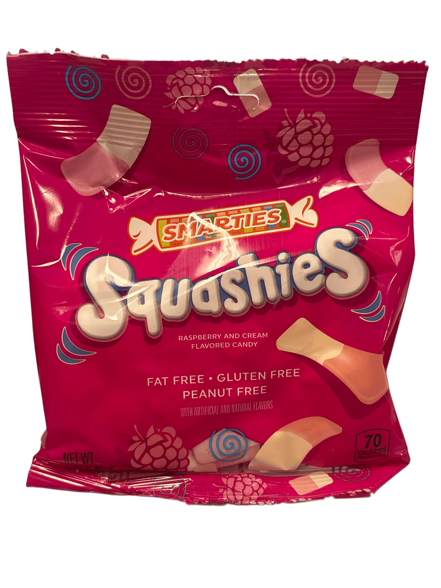Squashies Smarties Raspberry And Cream Candy Bag 141G - U.S Edition