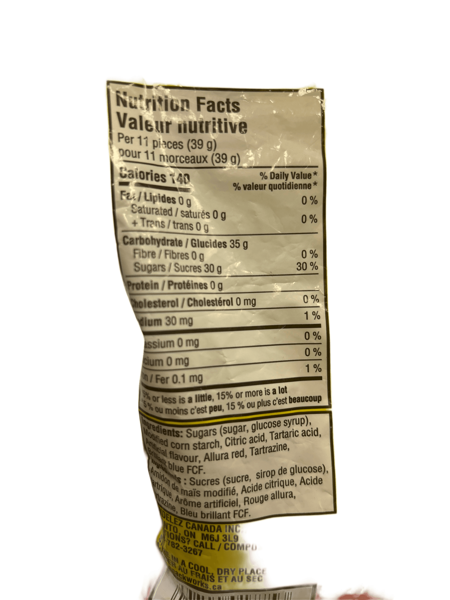 Sour Patch Kids Strawberry Candy Bag 154G - Canadian Edition