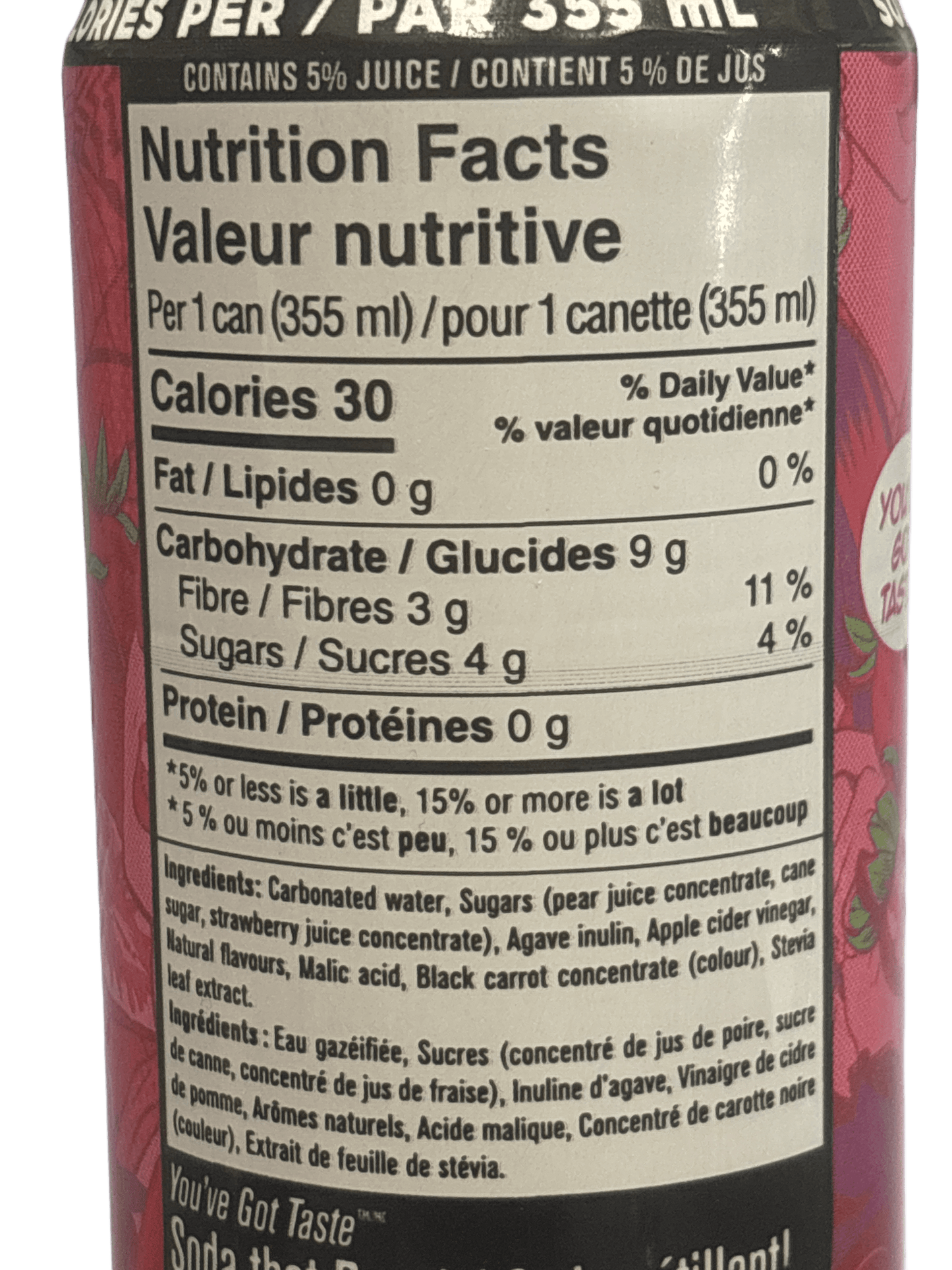 Pop Jones Prebiotic Strawberry Passionfruit Soda 355ML - Canada Edition