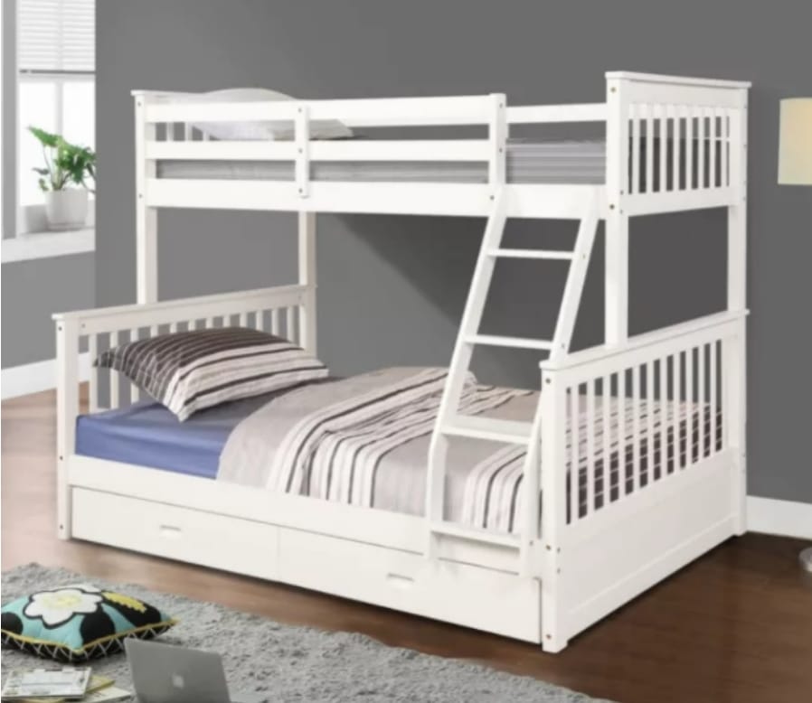 ARDYNAMIC Single Over Double Convertible Bunk Bed with Drawers