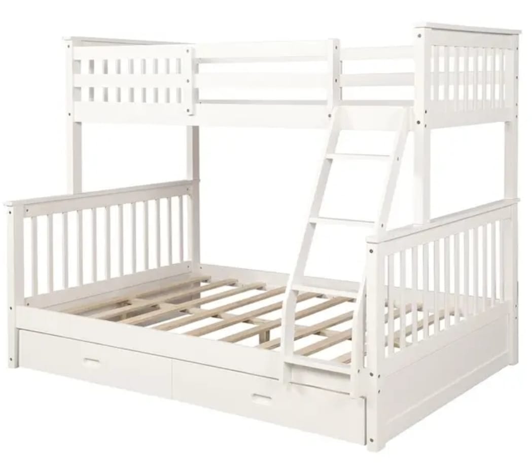 ARDYNAMIC Single Over Double Convertible Bunk Bed with Drawers