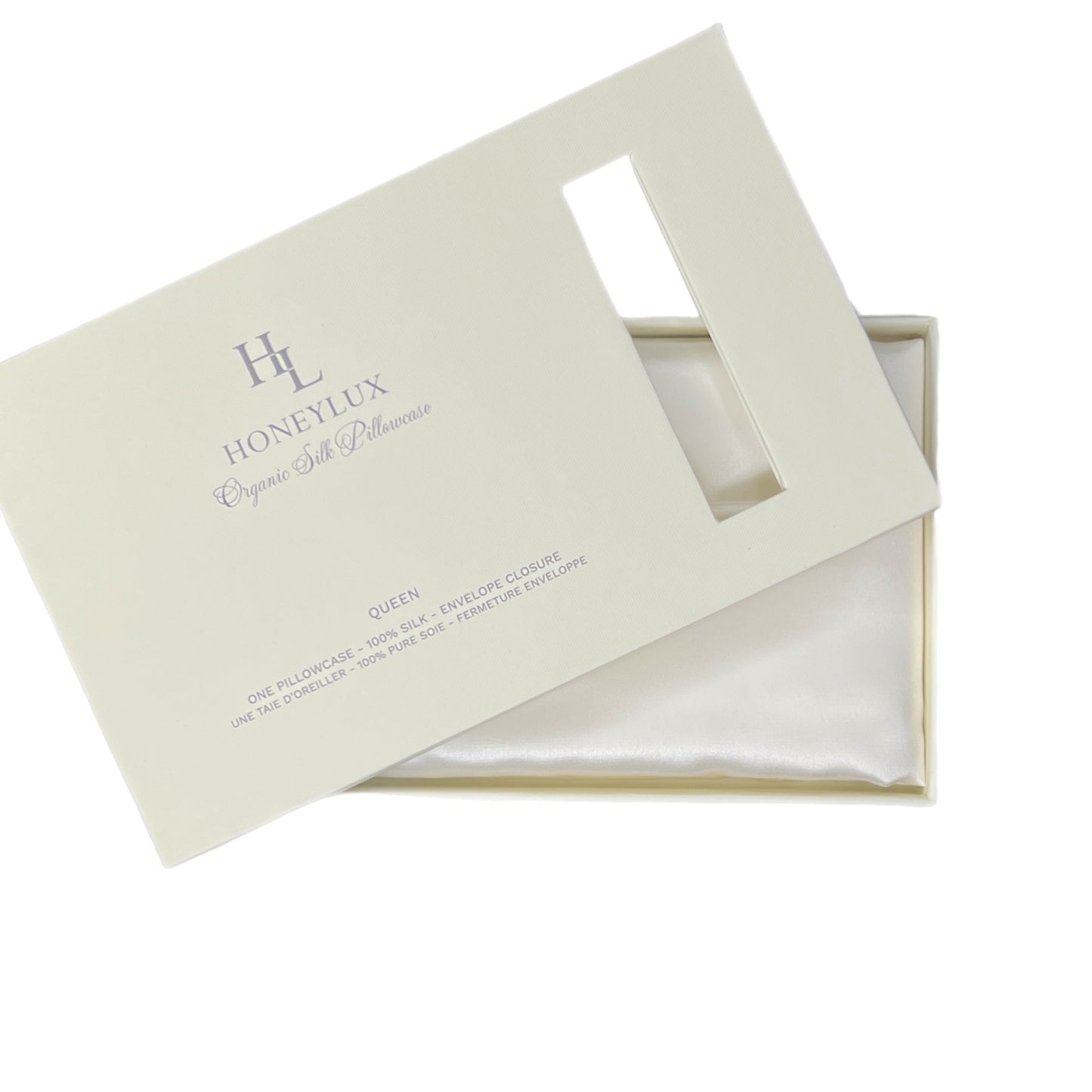 Queen Organic Silk Pillowcase - White-2