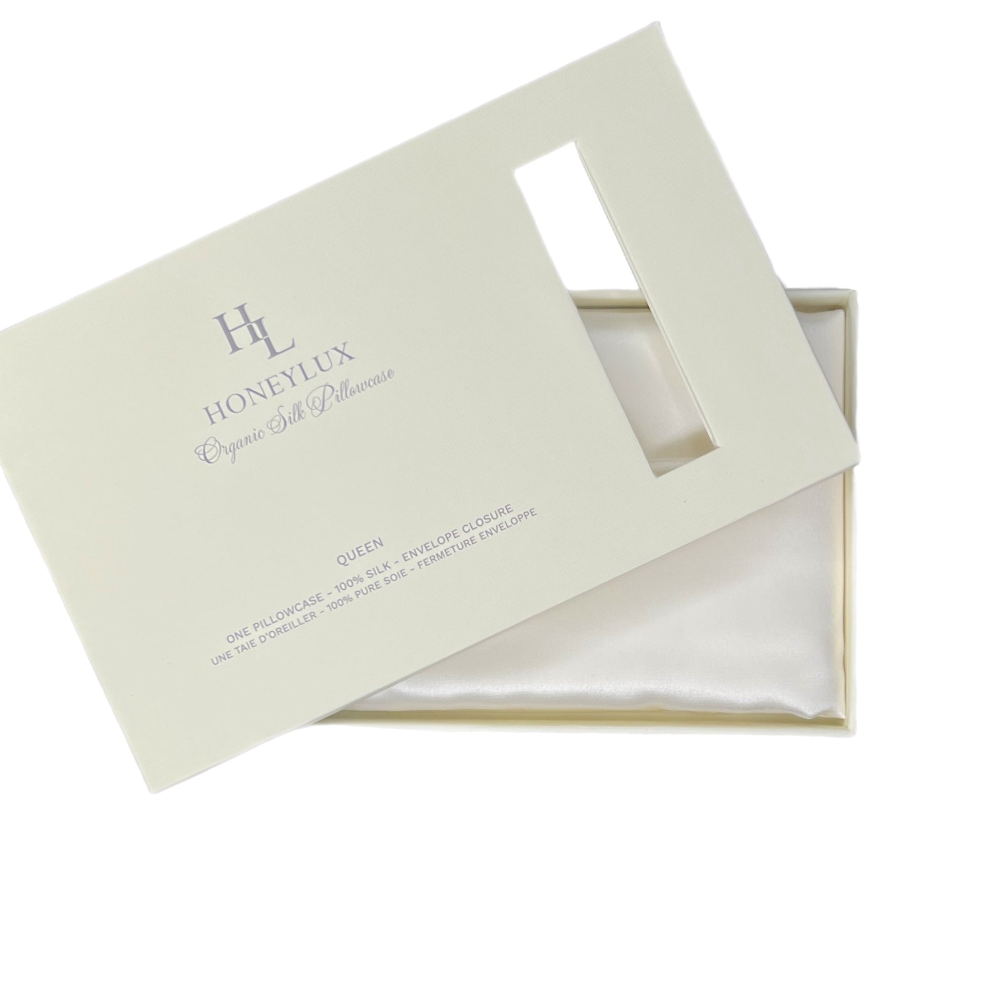 Queen Organic Silk Pillowcase - White-2