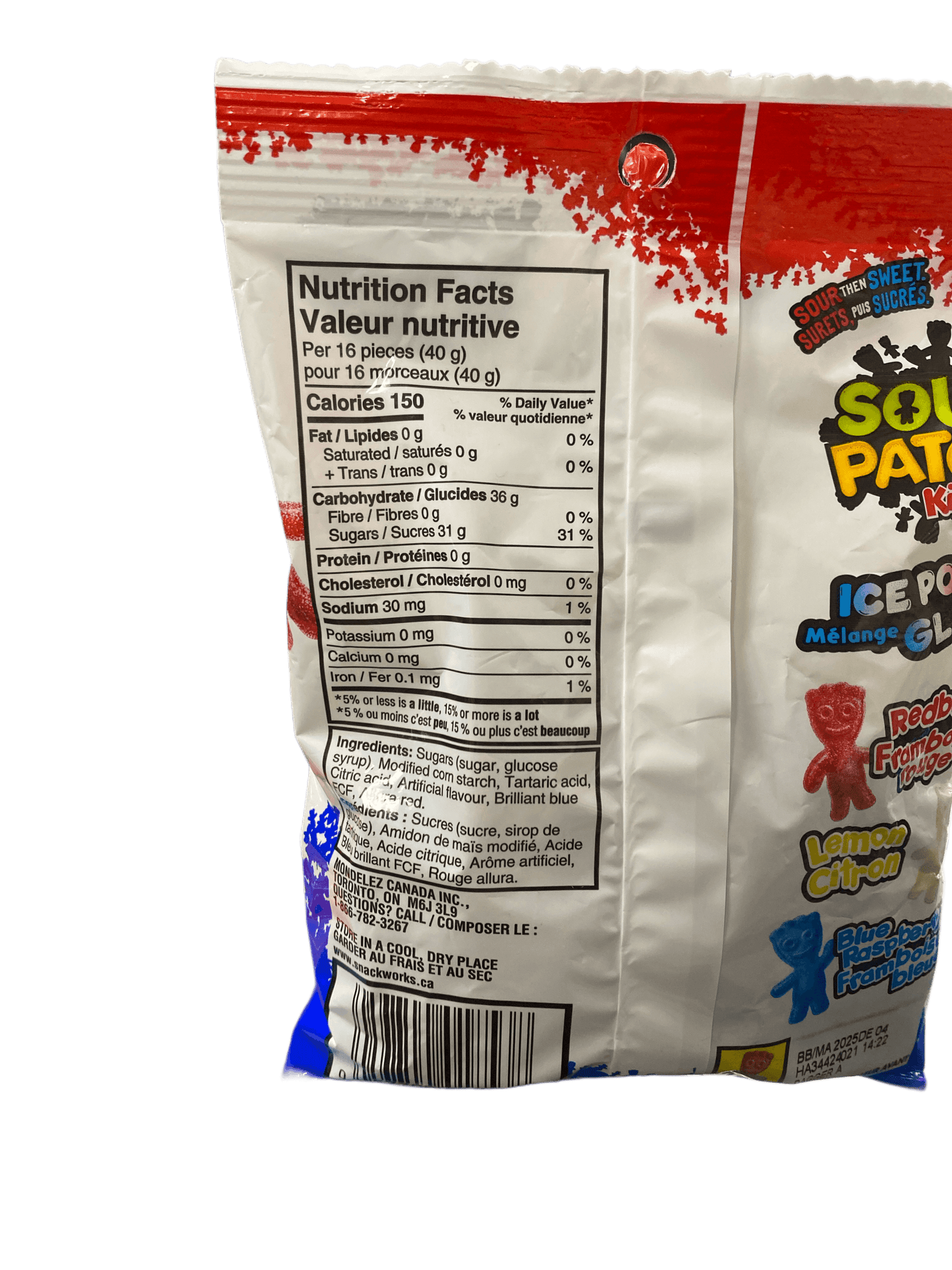 Sour Patch Kids Ice Pop 150G limited Edition - Canadian Edition