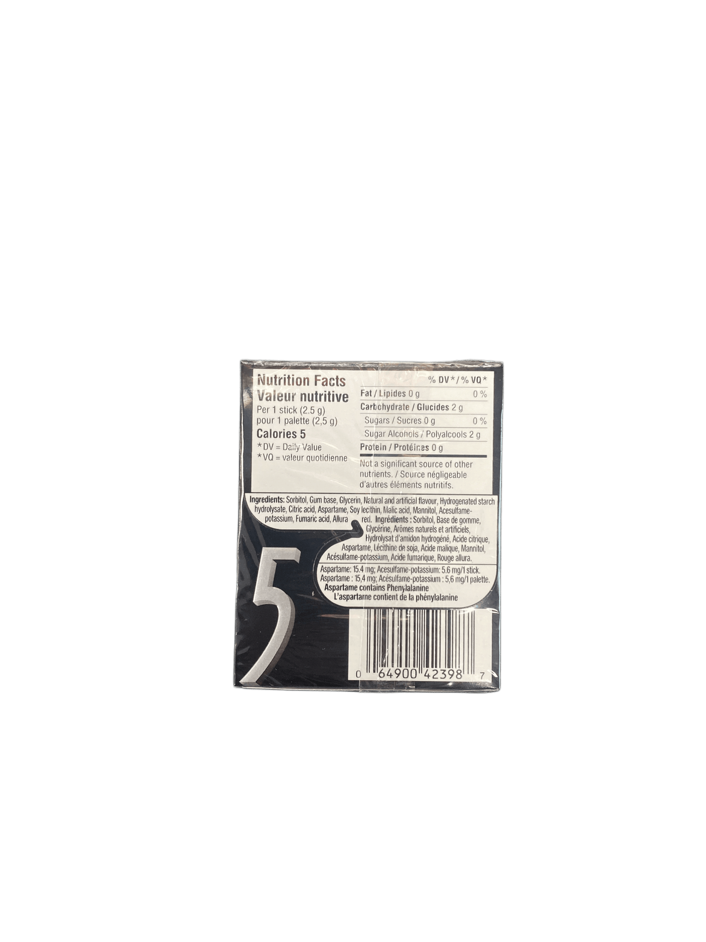 5 Gum Wintermint 15 Pieces - Canadian Edition