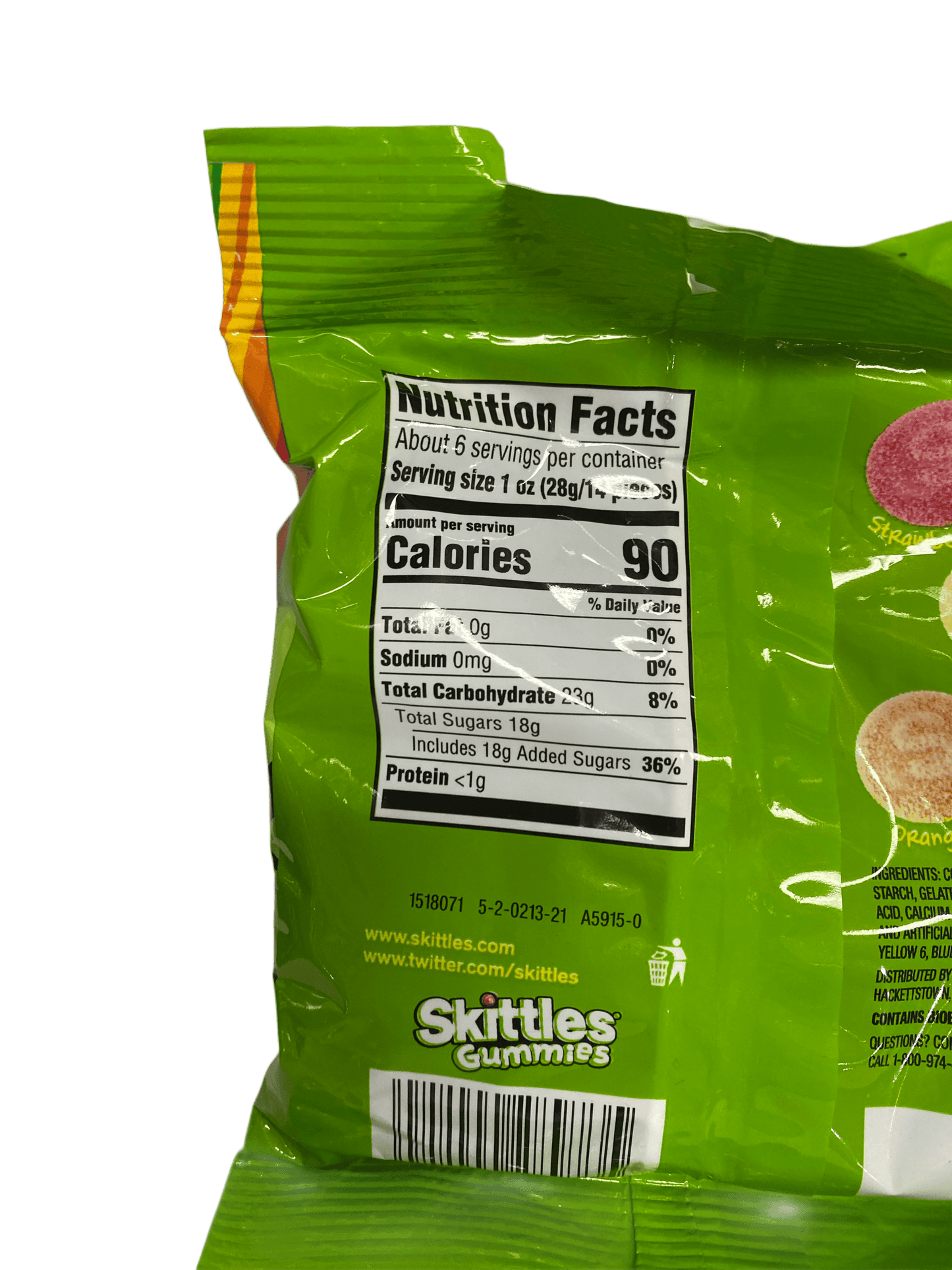 Sour Skittles Gummies Candy Bag 5.80OZ - Canadian Edition