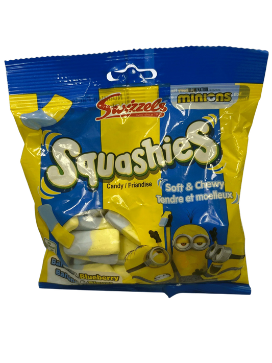 Squashies Soft & Chewy Minions Banana & Blueberry 140G - Canadian Edition