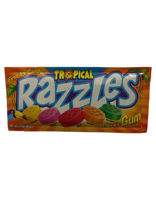 Razzles Tropical Candy Gum 1.4OZ - Canadian Edition