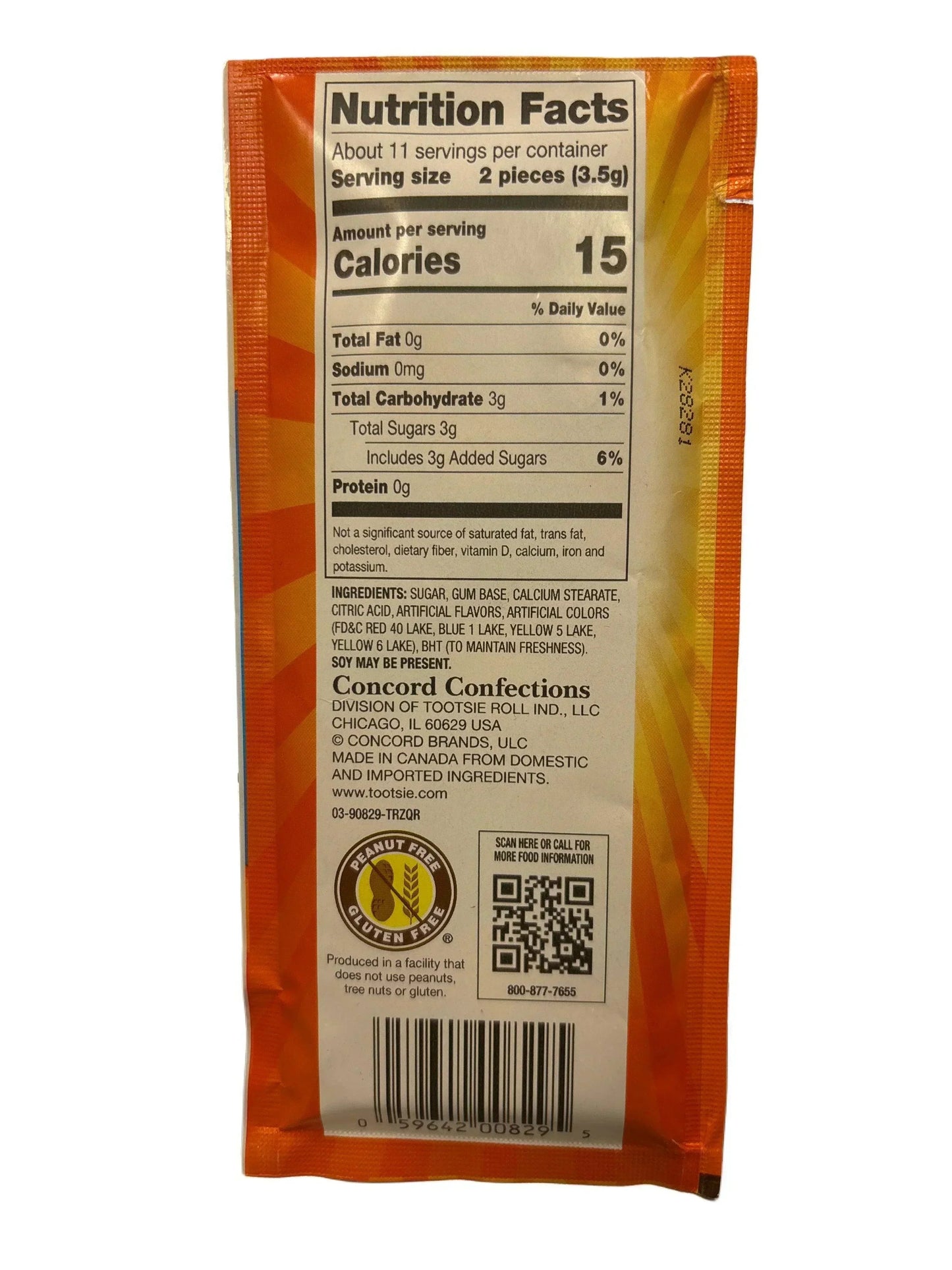 Razzles Tropical Candy Gum 1.4OZ - Canadian Edition