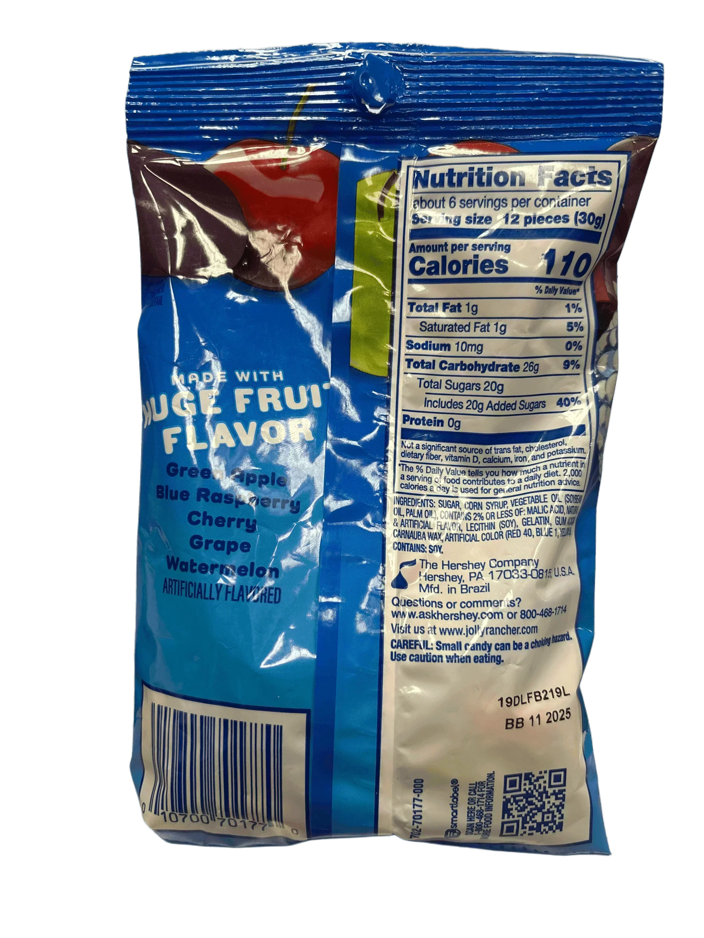 Jolly Rancher Chewy Poppers Original Candy Bag 6.2OZ