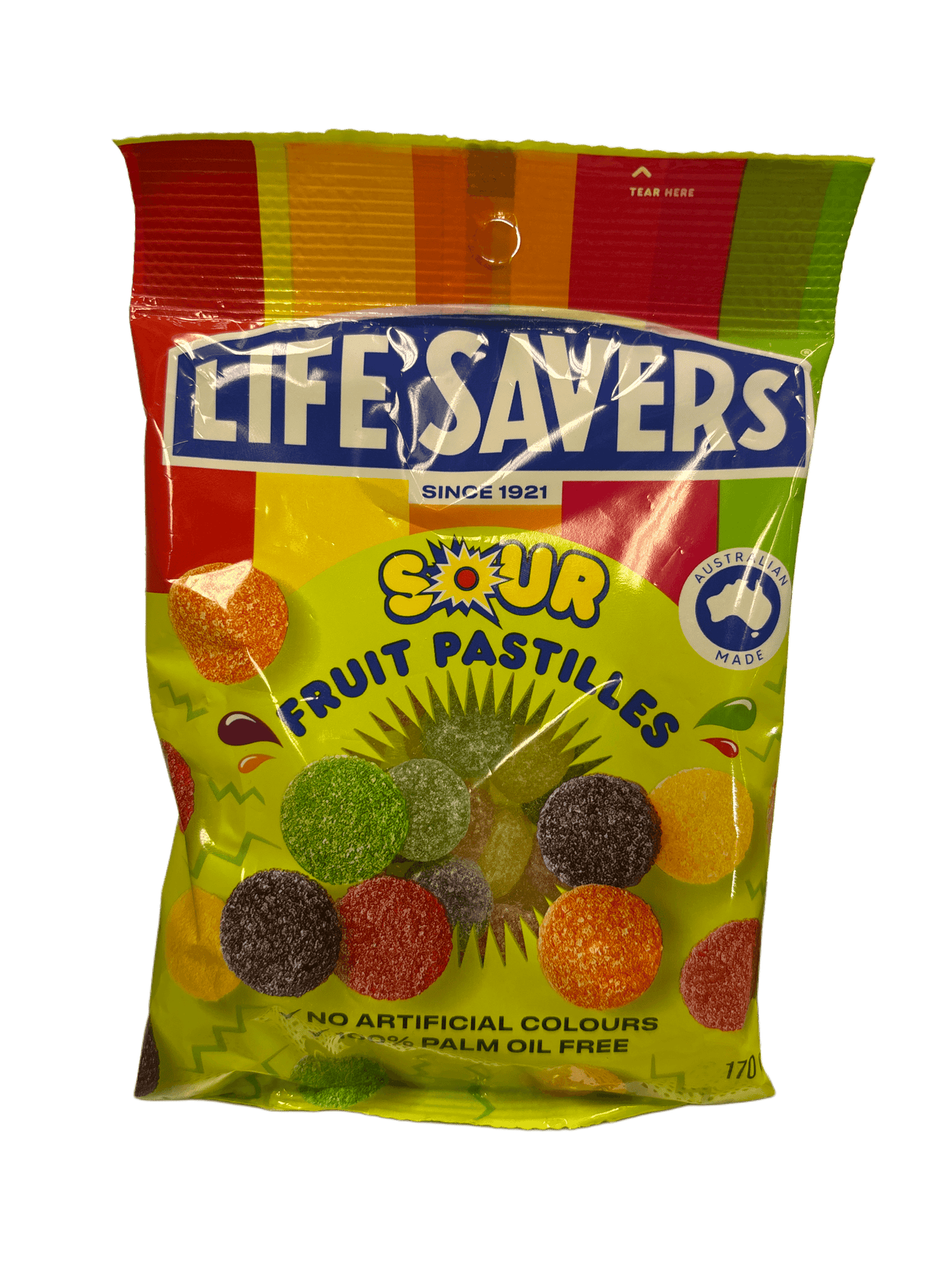 Life Savers Sour Fruit Pastilles Candy Bag 170G - Canadian Edition